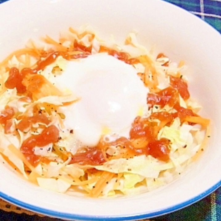 朝食にレンジで簡単 キャベツの巣ごもり卵 レシピ 作り方 By メリッコ 楽天レシピ